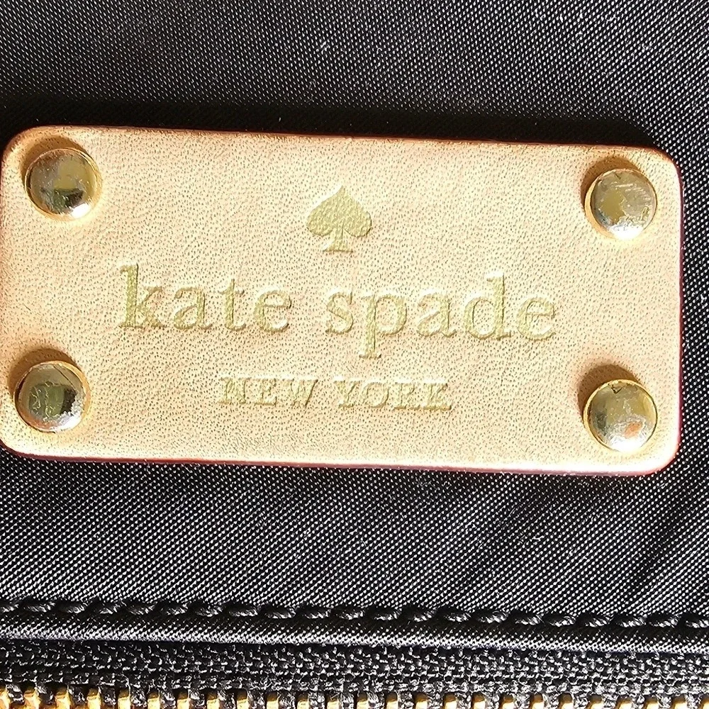Kate Spade Wilson Road Nylon Crossbody Black and Pink with Wallet